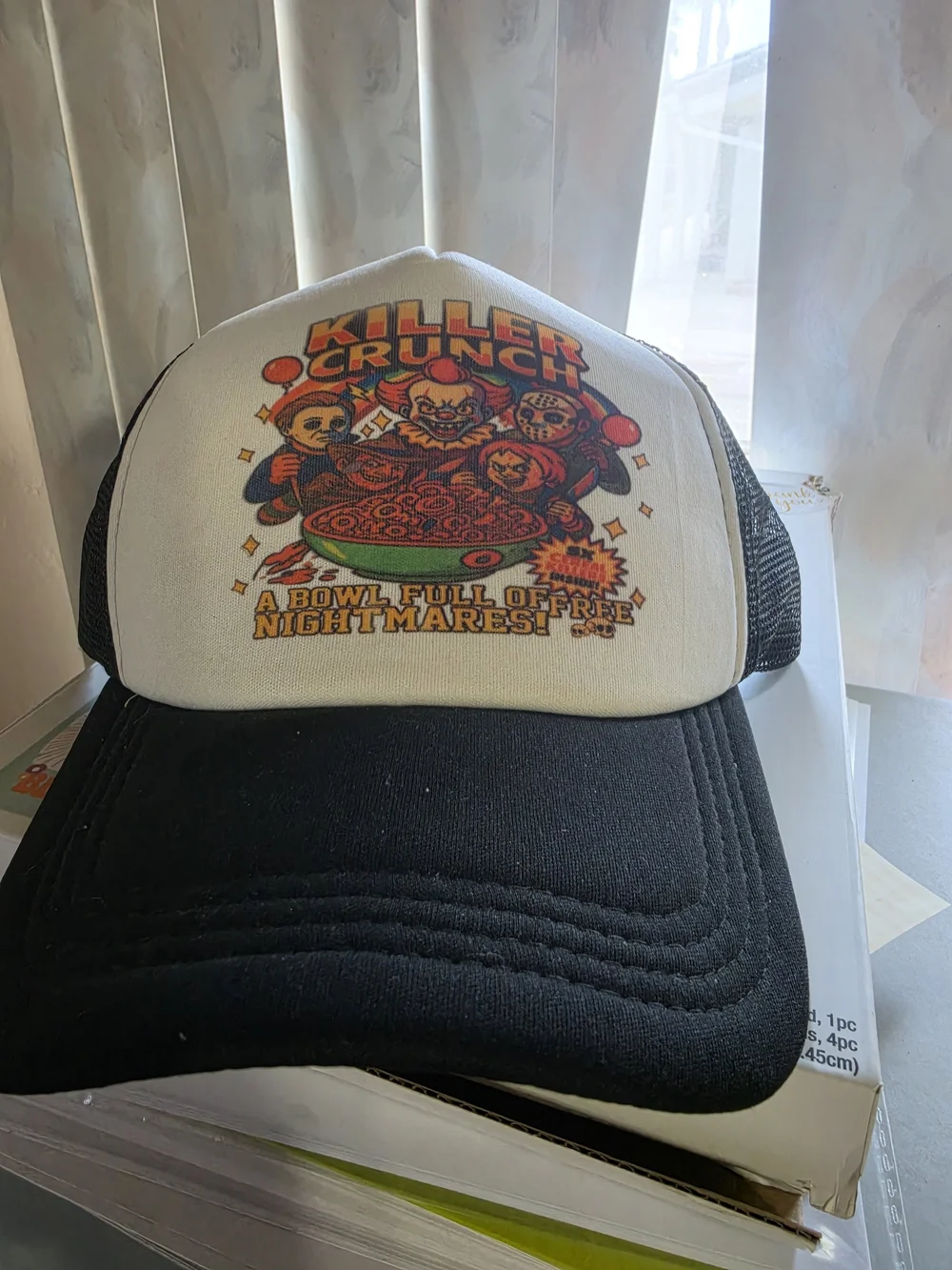 Killer Crunch Graphic Trucker Hat - Black/White